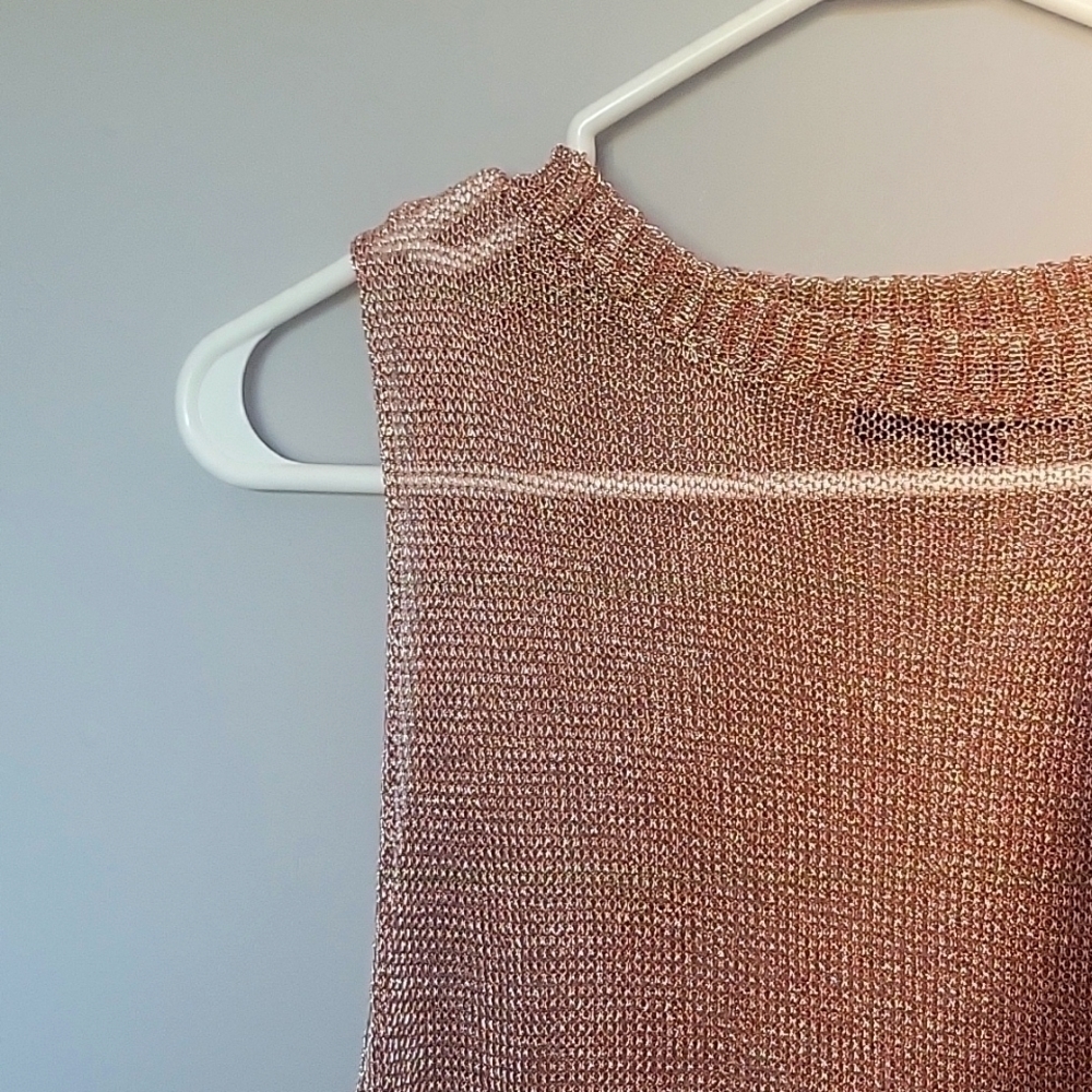 Long mesh metallic cover up top size M